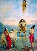 Raja Ravi Varma Ganga vatram or Descent of Ganga Spain oil painting artist